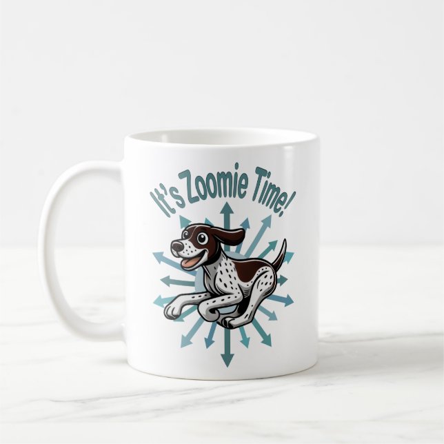 It’s Zoomie Time German Shorthaired Pointer Coffee Mug (Left)