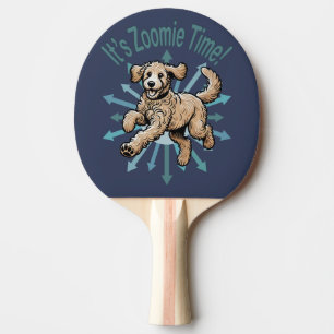 It’s Zoomie Time Golden Doodle Ping Pong Paddle