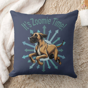 It’s Zoomie Time Great Dane Cushion