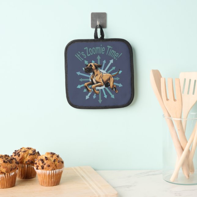 It’s Zoomie Time Great Dane Pot Holder (Insitu(Hanging))