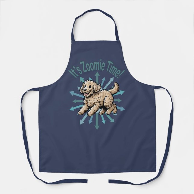 It’s Zoomie Time Labradoodle Apron (Front)