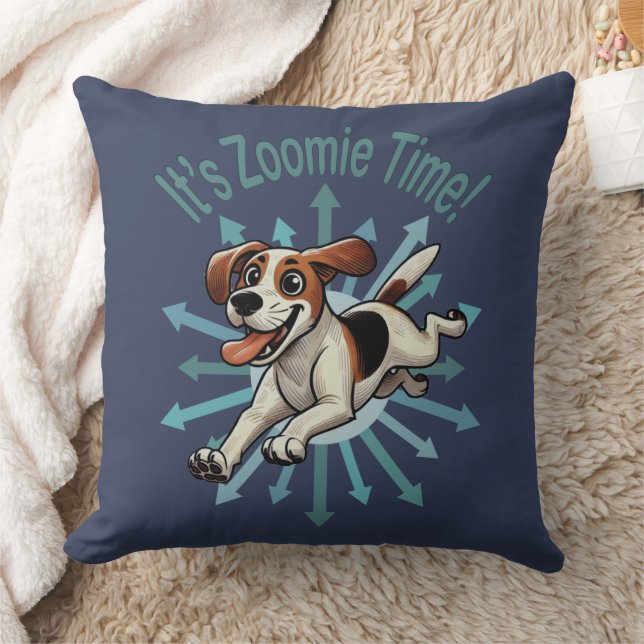 It’s Zoomie Time Medium Beagle Mutt Cushion (Blanket)
