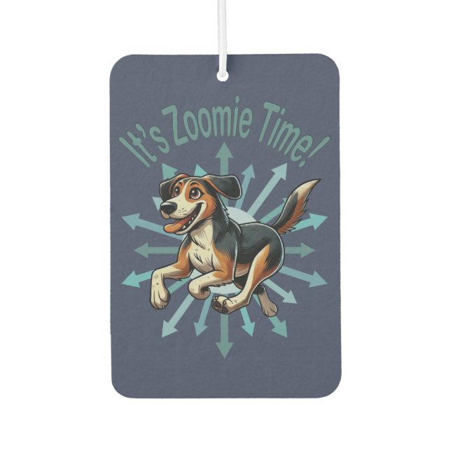 It’s Zoomie Time Medium Mutt Car Air Freshener (Front)