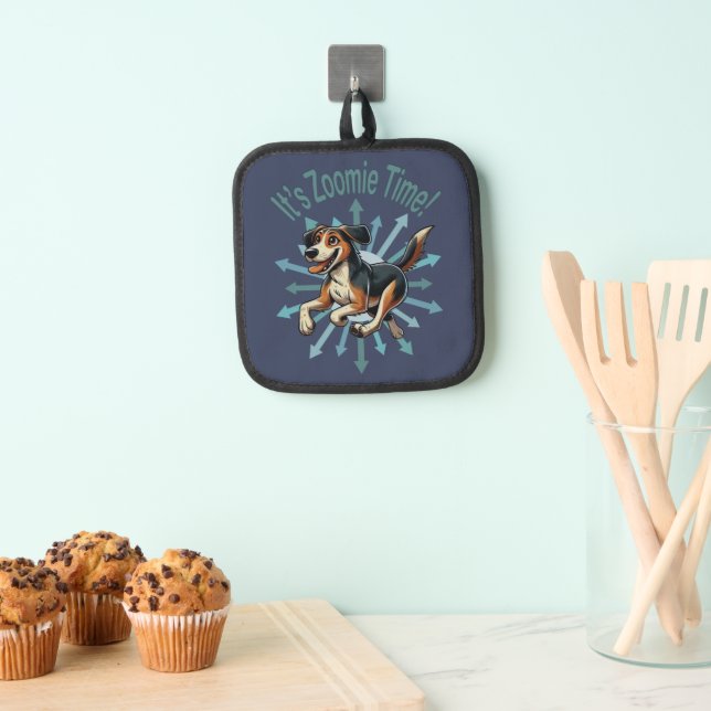 It’s Zoomie Time Medium Mutt Pot Holder (Insitu(Hanging))