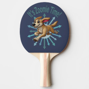 It’s Zoomie Time Medium Tan Mutt Ping Pong Paddle