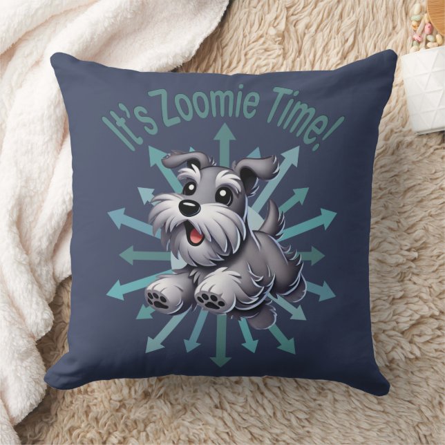 It’s Zoomie Time Miniature Schnauzer Cushion (Blanket)