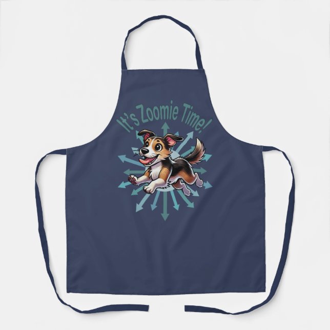 It’s Zoomie Time Mutt Apron (Front)