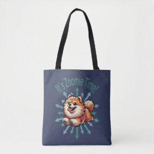 It’s Zoomie Time Pomeranian Tote Bag