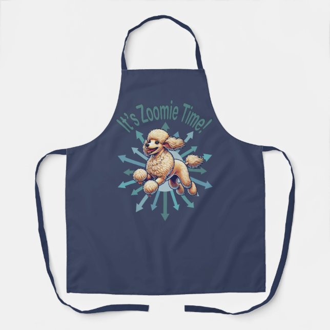 It’s Zoomie Time Poodle Apron (Front)