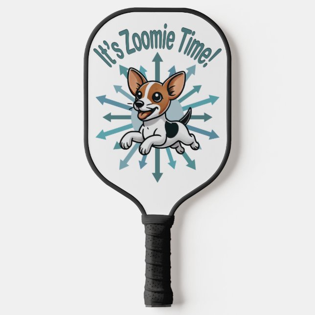 It’s Zoomie Time Rat Terrier Pickleball Paddle (Front)