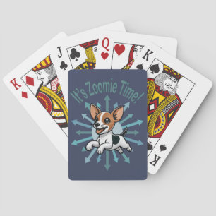 It’s Zoomie Time Rat Terrier Playing Cards
