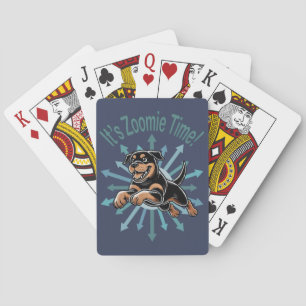 It’s Zoomie Time Rottweiler Playing Cards