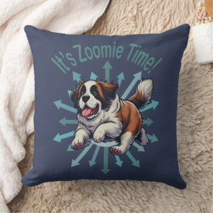 It’s Zoomie Time Saint Bernard Cushion