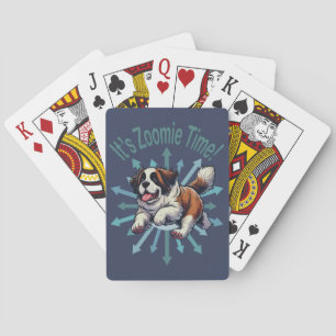 It’s Zoomie Time Saint Bernard Playing Cards