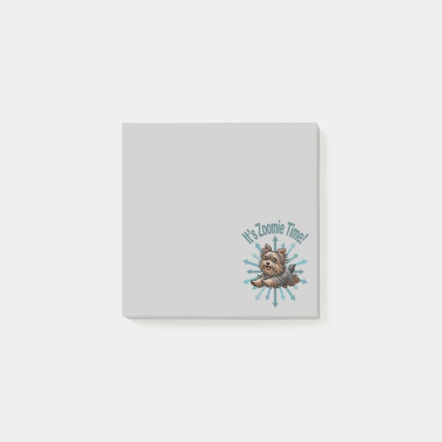 It’s Zoomie Time Yorkshire Terrier Post-it Notes (Front)