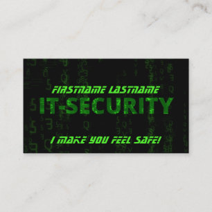 IT-Security cybercrime cybersecurity specialist Business Card