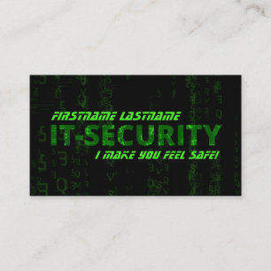 IT-Security cybercrime cybersecurity specialist Business Card