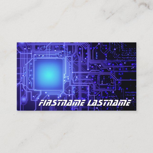 IT-Security expert circuit board mainboard cpu Business Card (Front)
