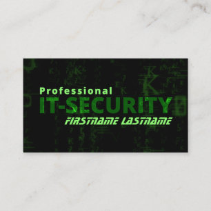 IT-Security internet security cybersecurity expert Business Card