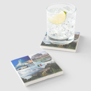 IT Sicily - Etna Volcano - Cefalu' - Taormina - Stone Coaster