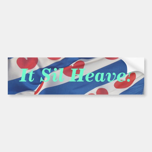 It Sil Heave! Bumper Sicker Fryslan Flag Sticker (Front)