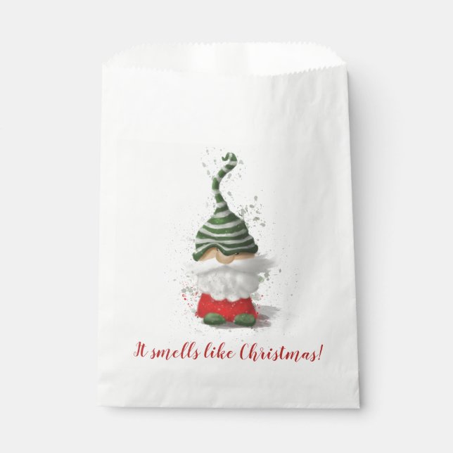 It smells like Christmas - gnome 2 Favour Bag (Front)