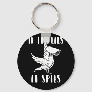 It Spies Conspiracy Theory Birds Aren’t Real Key Ring