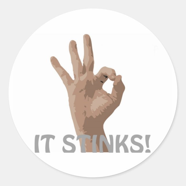 It Stinks! Classic Round Sticker (Front)