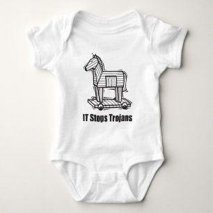 IT Stops Trojans Baby Bodysuit