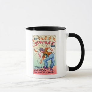 It Strikes Me, Cartoon Man Bowling Mug