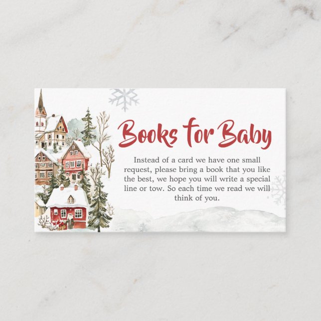 It Take a Village Baby Shower Books for Baby Enclosure Card (Front)