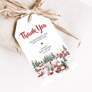 It Take a Village Winter Baby Shower Favor Tags