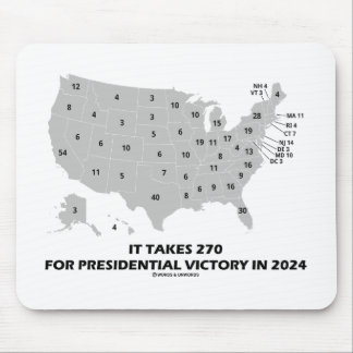 It Takes 270 For Presidential Victory In 2024 Map Mouse Mat
