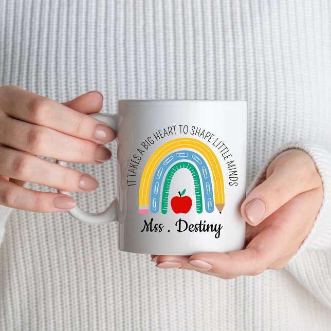 It Takes a Big Heart To Shape Little Minds Teacher Coffee Mug (Creator Uploaded)