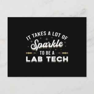 It Takes A Lot Of Sparkle Lab Tech Laboratory Gift Postcard