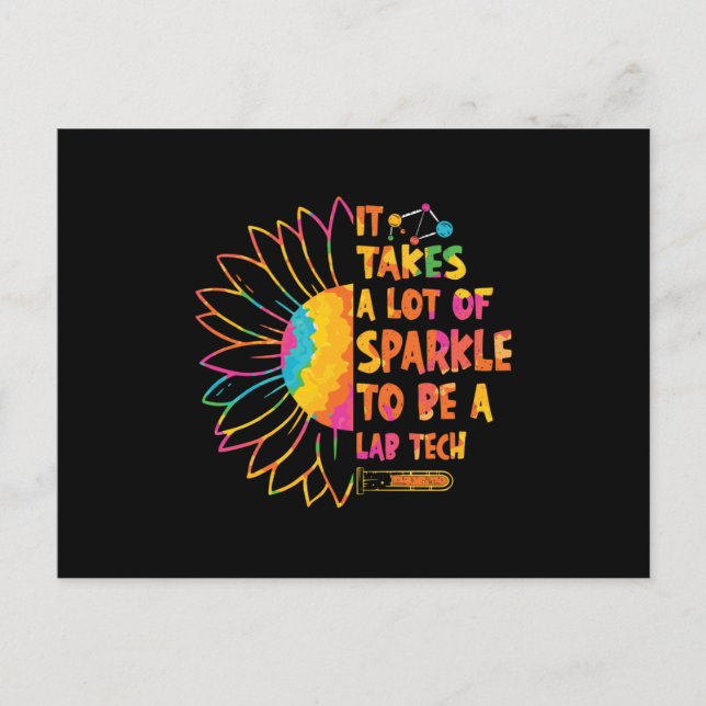 It Takes A Lot Of Sparkle Laboratory Technician Postcard (Front)