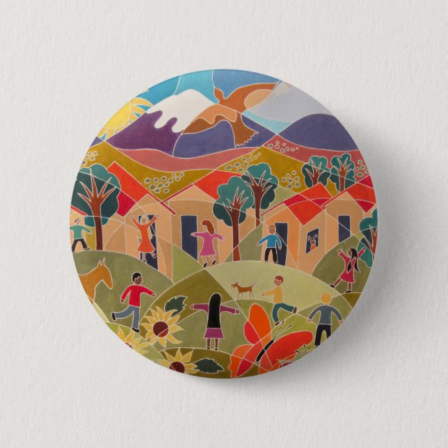 It Takes A Village 6 Cm Round Badge (Front)