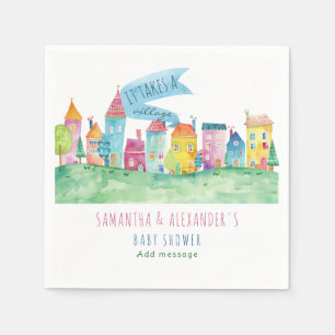 It Takes A Village Adoption Foster IVF Baby Shower Napkin