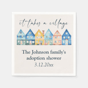 "It Takes A Village" Adoption / Foster Shower  Napkin