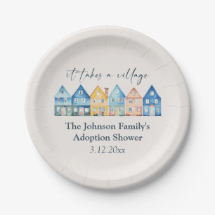 "It Takes A Village" Adoption / Foster Shower  Paper Plate