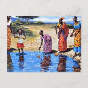 It Takes a Village AFRICAN Heritage Postcard