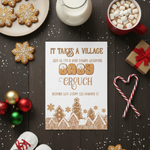 "it takes a village" baby shower invitation