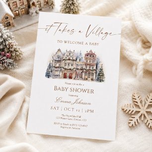 “It Takes a Village” Baby Shower invitation