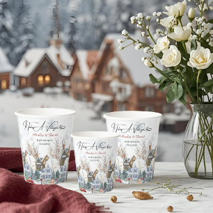 It takes a Village Baby Shower invitation Paper Cups