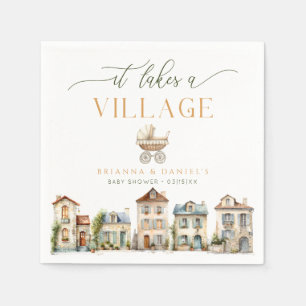 It Takes a Village Baby Shower Napkin