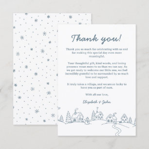 It Takes a Village Baby Shower Thank you Card