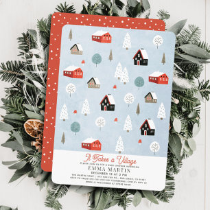 It Takes A Village Christmas Holiday Baby Shower