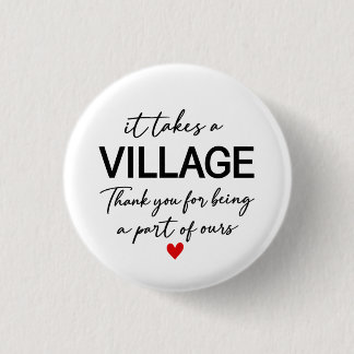 It Takes a Village Christmas Ornament, Thank You G 3 Cm Round Badge