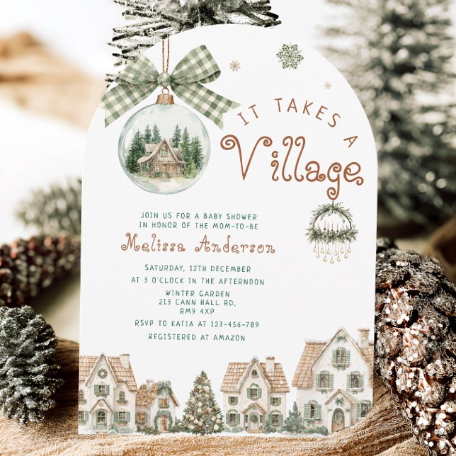 It Takes a Village Gender Neutral Baby Shower Invitation (Creator Uploaded)