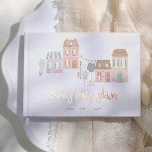 It Takes A Village Hand Drawn Baby Shower Guest Book